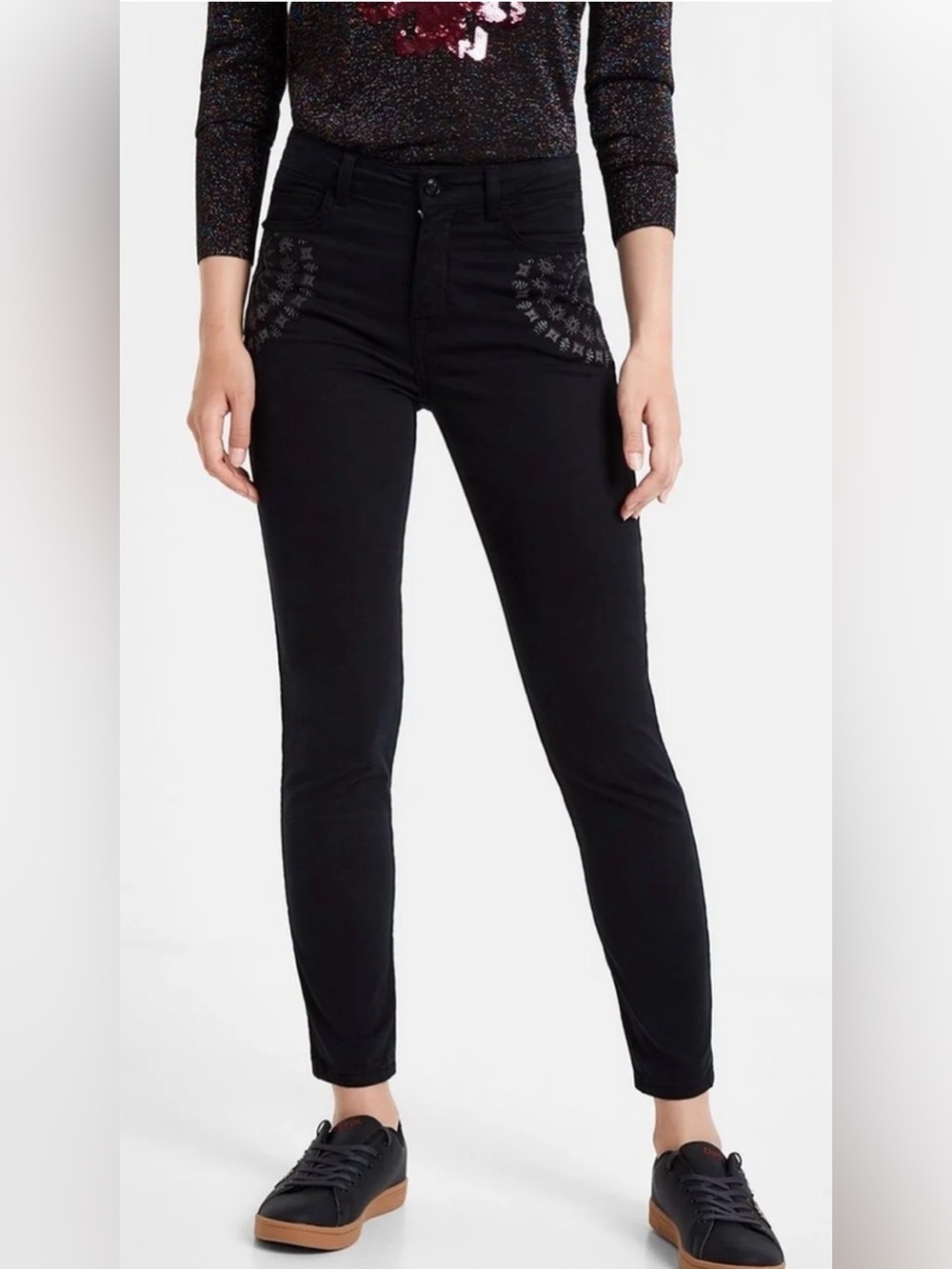 DESIGUAL Exotic Jeans Black size 10